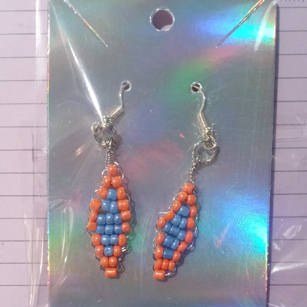 Colorful Beaded Drop Earrings